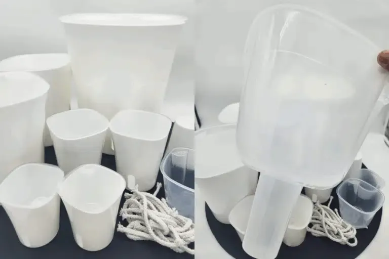Self-Watering Planter with Transparent Insert 9