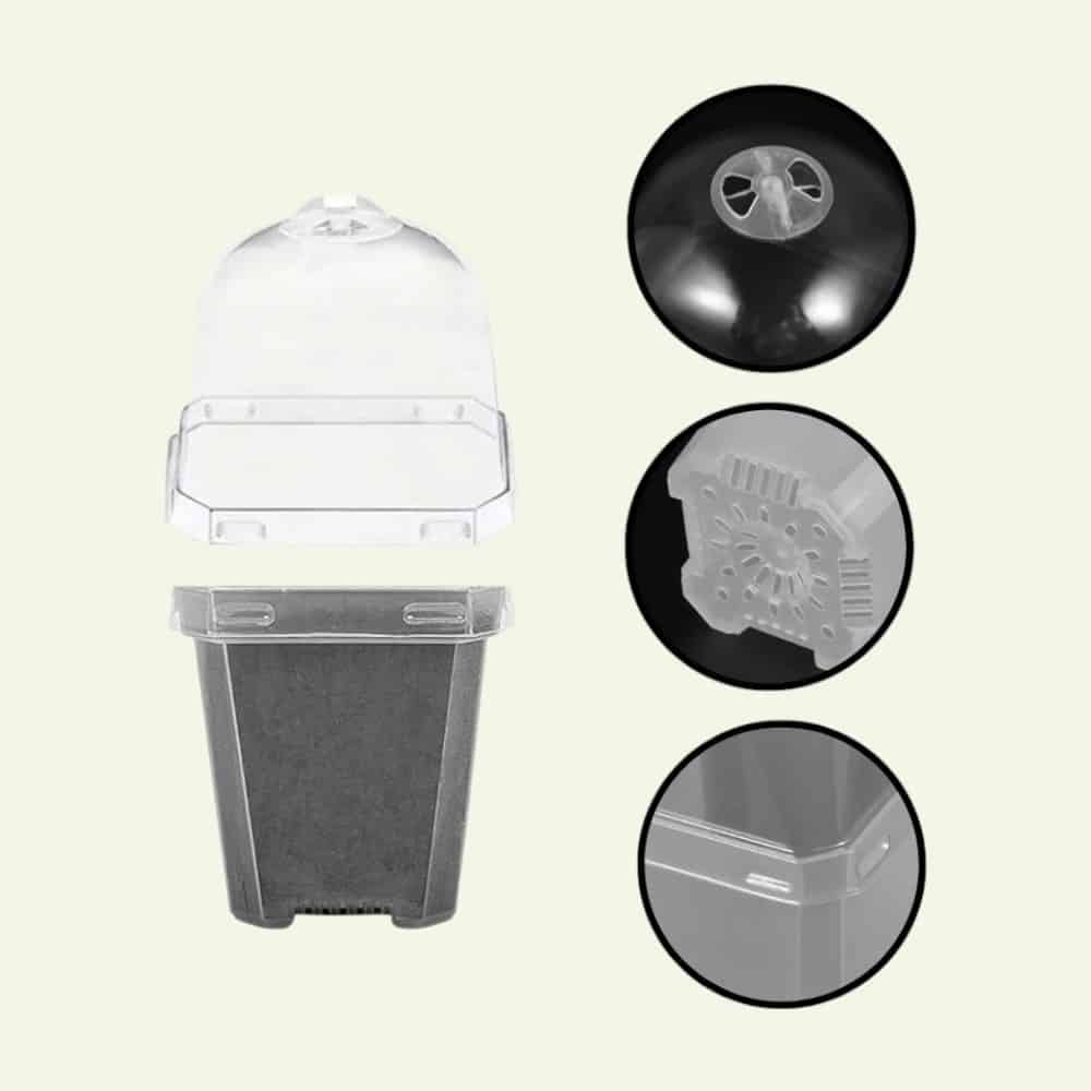 Plant Pot with Lid for Small Plants 1