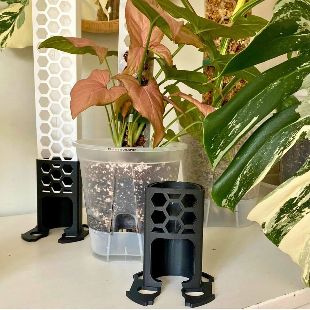 Anchor for Sphagnum Moss Pole in a Self-Watering Planter 2