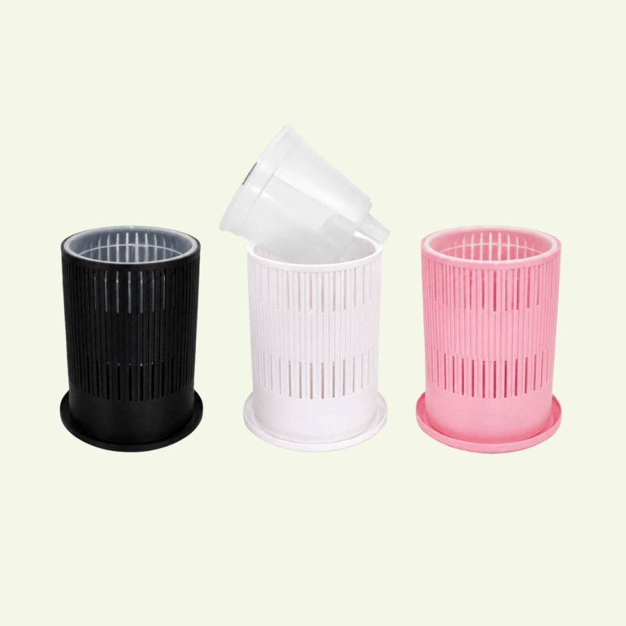 Ventilated Covers for Self-Watering Aroid Pots 1